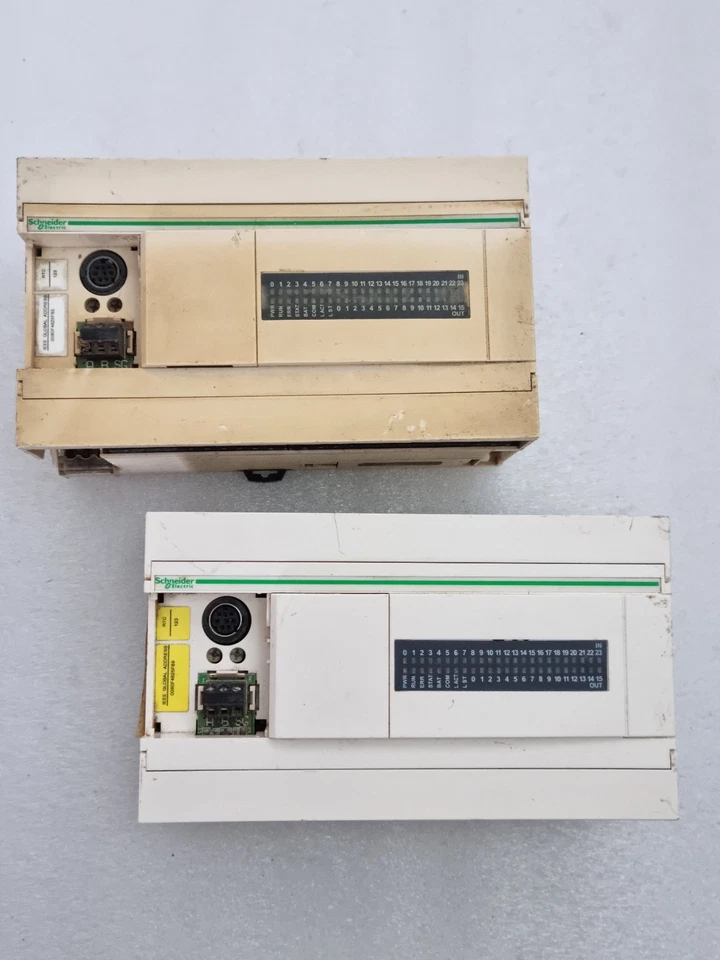 LOT OF 2 PCS SCHNEIDER TWIDO TWDLCDE40DRF 24VDC MADE IN INDONESIA FOR PARTS